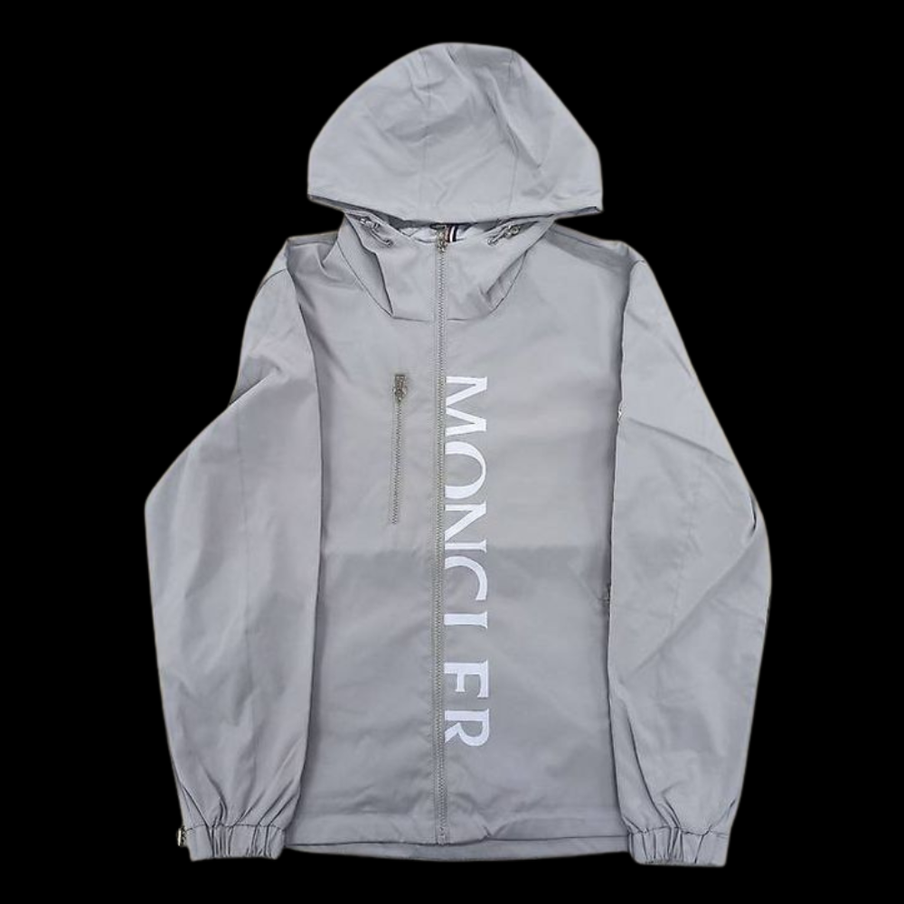 Grey Logo Windbreaker