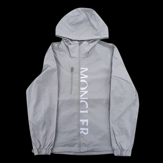 Grey Logo Windbreaker