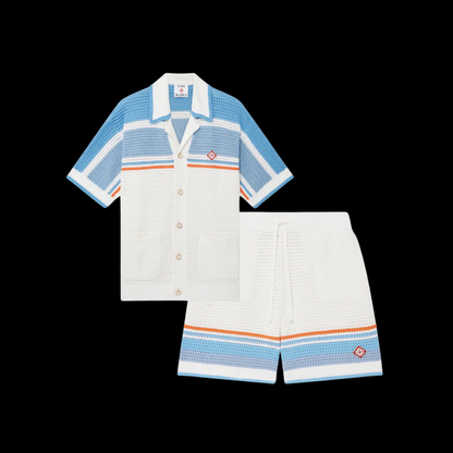 "CASA STRIPES SHORT SETS"